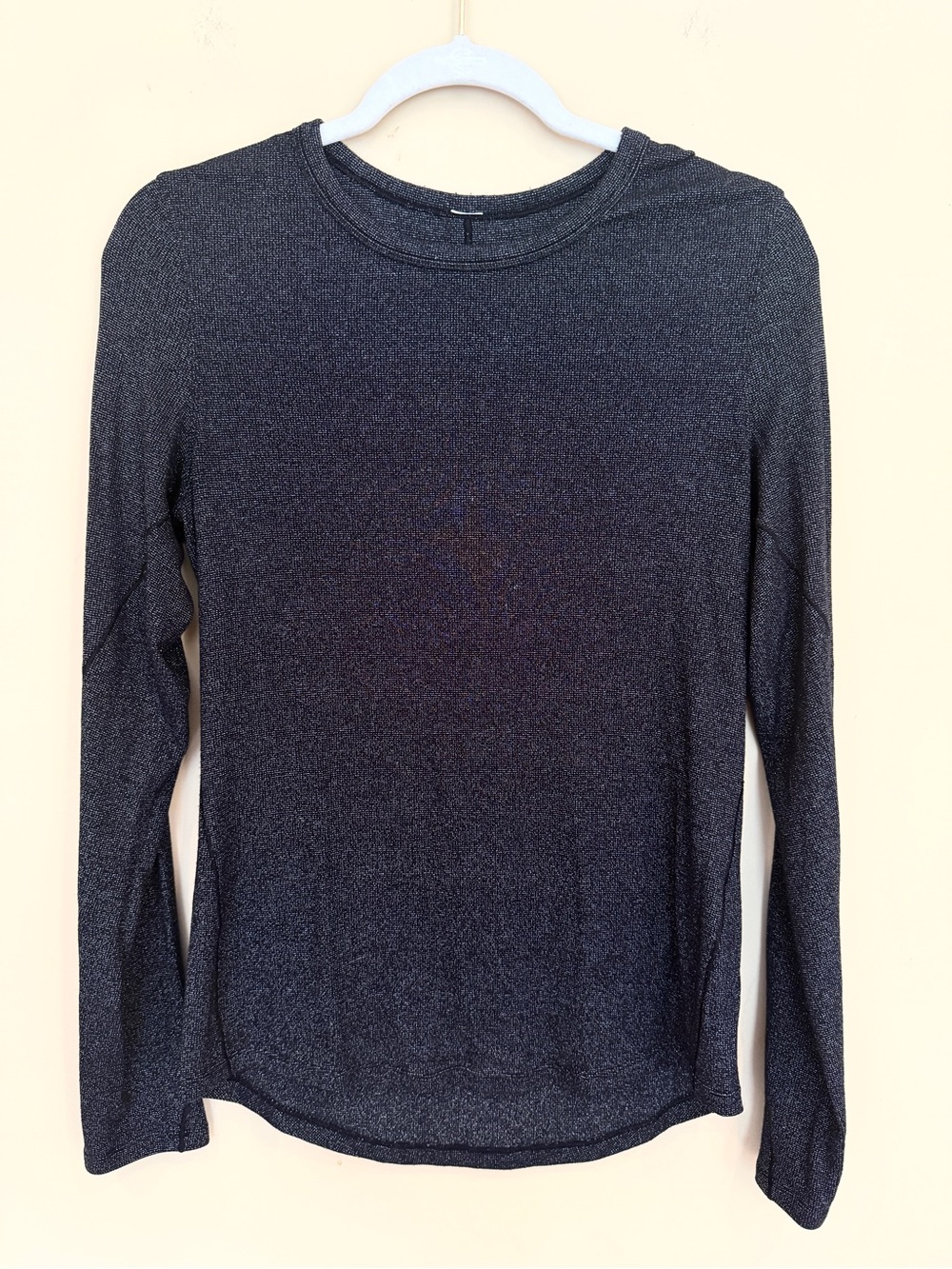 Lululemon Hold Tight Long Sleeve Black Sparkle
